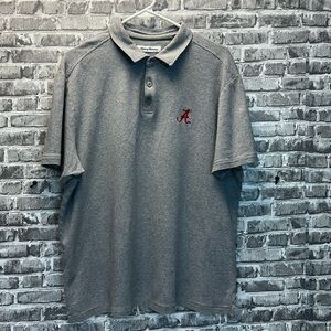 Tommy Bahama Gray Polo Shirt with Red Logo